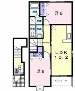 オーブ メゾン アミナ A棟【2階】の間取り