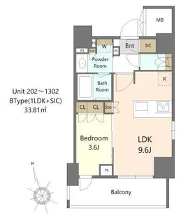 東京都北区上十条3【マンション】の間取り