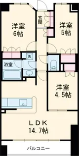 ザ・パークハウス青砥【16階】の間取り