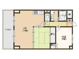 ロイヤルメゾンアドニス 犬猫可【6階】の間取り