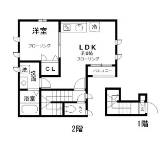 レフィナード千川【2階】の間取り
