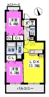 フローリッシュIII【2階】の間取り