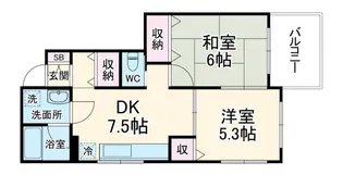 マボリマリンハイツ【3階】の間取り