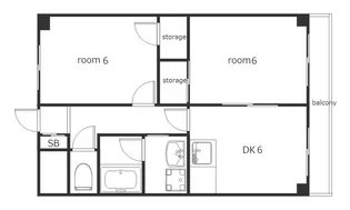 メゾンサンウエスト【3階】の間取り