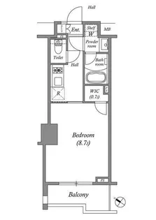 ザ・レジデンス赤坂檜町【5階】の間取り