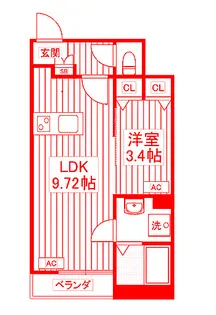 旭ヶ丘KOホームズ【1階】の間取り