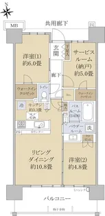 シティテラス戸田公園【13階】の間取り