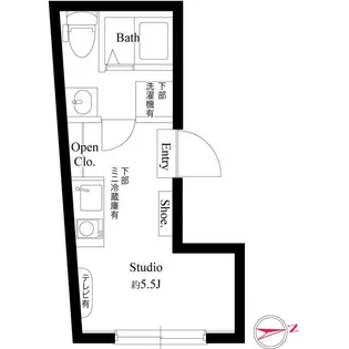 アズ信濃町レジデンス【2階】の間取り
