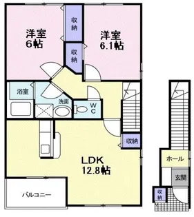 ビエント紫風I【2階】の間取り