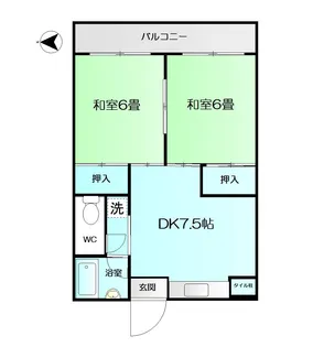 コーポ伸栄【1階】の間取り