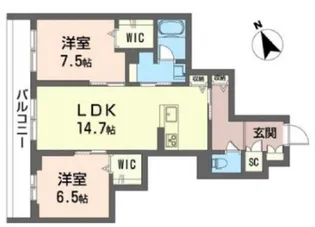 ルミノサ ファミリアA【3階】の間取り