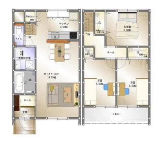 メイプルヴィレッジ A【1階】の間取り