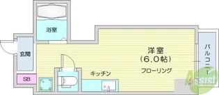アソルティ東二番丁レジデンス【5階】の間取り