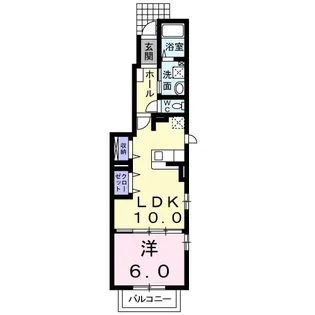 イースト ワン【1階】の間取り