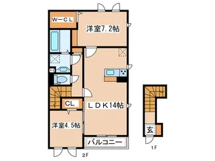 セントフィールド【2階】の間取り
