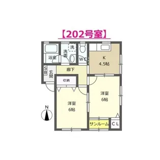 ライトハウス C棟【2階】の間取り