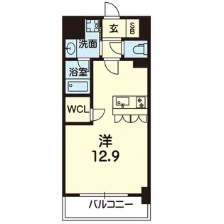 ライズ下通EXE【6階】の間取り