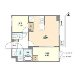 ウェルスクエア新高円寺【5階】の間取り