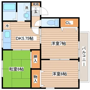 マルベリー・コートI【2階】の間取り