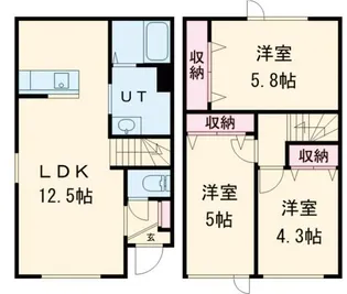 ドミールBの間取り