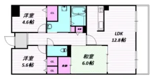シティオ大津石山【1階】の間取り
