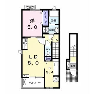 パッシィオーネQ【1階】の間取り