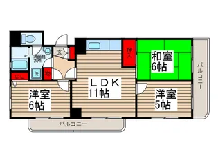フロ-ラル松戸【2階】の間取り