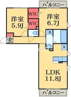 エスペランサA【3階】の間取り