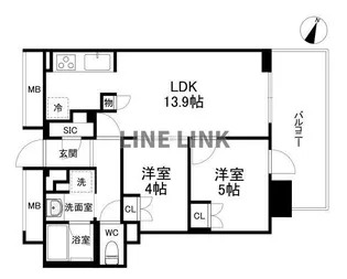 BrilliaTower箕面船場TOP OF THE HILL【10階】の間取り