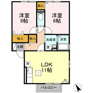 アルス明石台 E【1階】の間取り