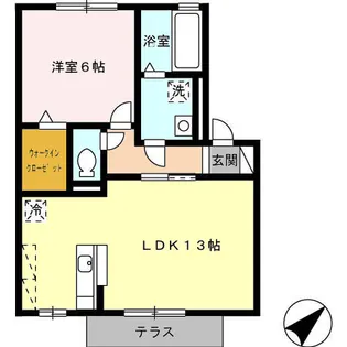 ジャルダン ポス【1階】の間取り