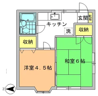 コーポAOKI【1階】の間取り