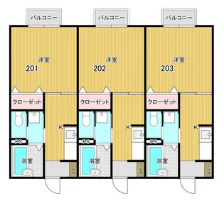 リバプール博多【2階】の間取り