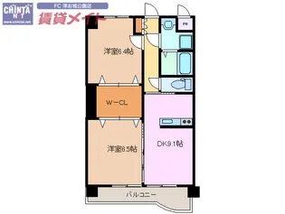マジェスティ【4階】の間取り