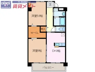 栗真MSビル【9階】の間取り