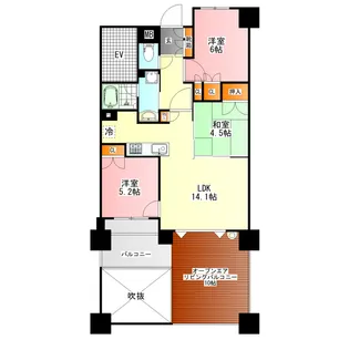 グランシティ豊田【11階】の間取り