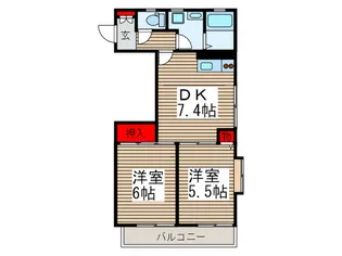 ミレナリオ戸田【1階】の間取り