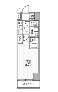 ALTERNA北品川【15階】の間取り