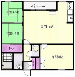 SDコート恵庭【2階】の間取り