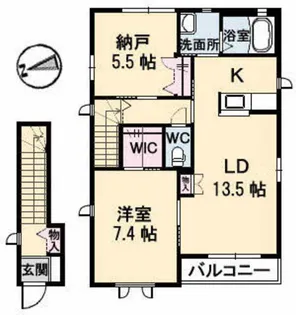 プランドールKR【2階】の間取り