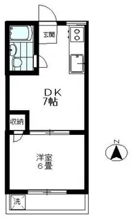 鹿間ハイツ【2階】の間取り