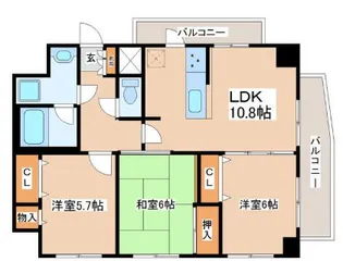 ライオンズマンション梅島第5【12階】の間取り