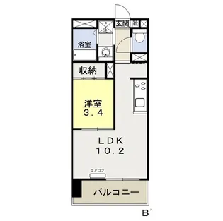福富グリーンマンション【3階】の間取り