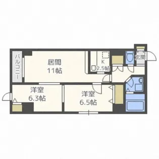 マハトゥール札幌【4階】の間取り