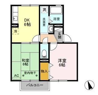 セジュール大沢【2階】の間取り