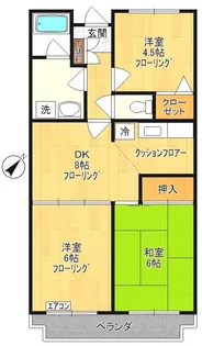 【グランデ・サホダ】【4階】の間取り