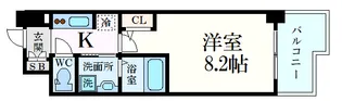 S-RESIDENCE城南通りabreast【9階】の間取り