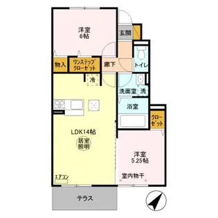 プラシデス A棟【2階】の間取り