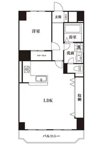 ロアール三園【4階】の間取り