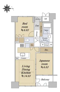 藤和三条高倉ホームズ【6階】の間取り